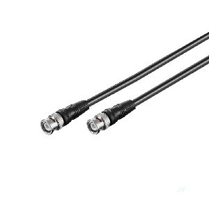 Goobay 50087 Verbindungskabel BNC (RG58), geschirmt, 5 m, Schwarz - BNC-Stecker > BNC-Stecker