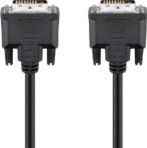Goobay 93295 DVI-D Full HD-Kabel Dual Link, Nickel Kabellänge: 0.5 m