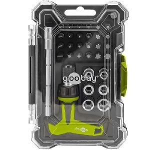 Goobay Tools 77841 Schraubendreher-Set mit 30-tlg. Bitsatz VPE Bulk Mindestbestellmenge 1