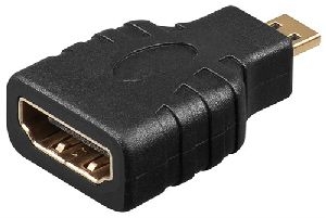 Goobay 68842 HDMI™-Adapter, vergoldet, 1 Stk. im Plastikbeutel, Schwarz - HDMI™-Buchse (Typ A) > HDM
