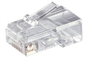 Goobay 58627 RJ45-Westernstecker für Rundkabel, 8 polig Anschluss, Typ: RJ45-Stecker (8P8C)