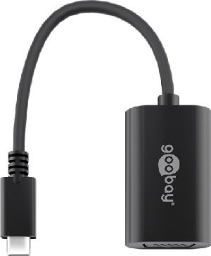 Goobay 38531 USB-C™-auf-VGA-Adapter, 0,2 m, schwarz VPE Retail Polybag Mindestbestellmenge 1