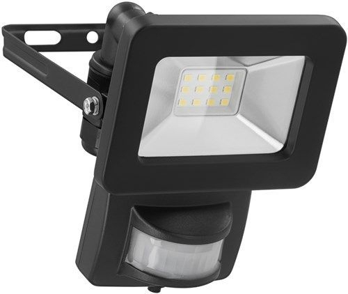 Goobay 53877 LED-Außenstrahler, 10 W, mit Bewegungsmelder VPE Retail Box Mindestbestellmenge 1
