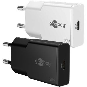 Goobay 75727 USB-C™ PD GaN Schnellladegerät Slim (20 W) schwarz VPE Retail Box Mindestbestellmenge 1