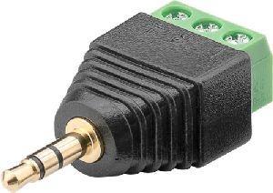 Goobay 76745 Terminal Block 3-pin > Klinke 3,5 mm Stecker (3-Pin, stereo) VPE Bulk Mindestbestellmenge 10