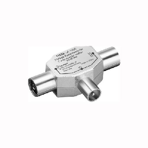Goobay 11533 Koax-T-Adapter: doppelt Koax-Buchse > Koax-Stecker VPE Bulk Mindestbestellmenge 10