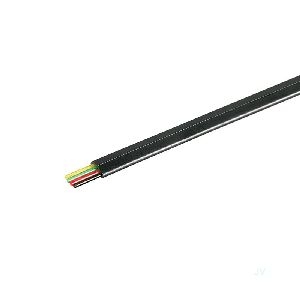 Goobay 50253 Telefonflachkabel 4-adrig, 100 m Rolle, AWG 30, CU (Kupfer) Farbversion: Schwarz