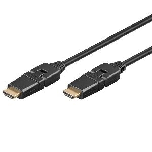 Goobay 61283 High-Speed-HDMI™-360°-Kabel mit Ethernet (4K@60Hz) Kabellänge: 1.5 m