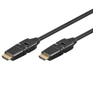 Goobay 61283 High-Speed-HDMI™-360°-Kabel mit Ethernet (4K@60Hz) Kabellänge: 1.5 m