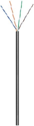 Goobay 57199 CAT 6 Outdoor Netzwerkkabel, U/UTP, schwarz Kabellänge: 100 m