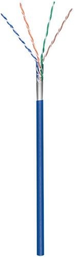 Goobay 93265 CAT 5e Netzwerkkabel, F/UTP, 100 m, blau VPE Cable spool-drum Mindestbestellmenge 1