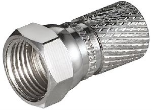 Goobay 51865 Aufdreh-F-Stecker 7,3 mm Anschluss, Gehäusematerial: Kupfer