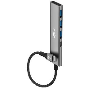 Goobay 76562 Slim 4-Port USB-Hub, USB-C™ auf USB-C™/USB-A, 5 Gbit/s VPE Retail Box Mindestbestellmenge 1