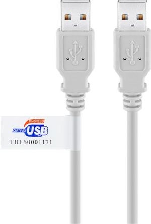 Goobay 50796 USB 2.0 Hi-Speed-Kabel mit USB-Zertifikat, Grau