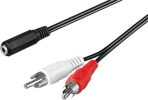 Goobay 50442 Audio-Kabeladapter 3,5-mm-Buchse zu Cinch-Stecker VPE Cable Tag Mindestbestellmenge 1