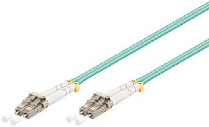 Goobay 95750 LWL Kabel, Multimode (OM3) Aqua Kabellänge: 0.5 m