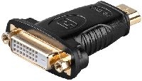Goobay 68930 HDMI™/DVI-D-Adapter, vergoldet, HDMI™-Stecker (Typ A), Schwarz - HDMI™-Stecker (Typ A)