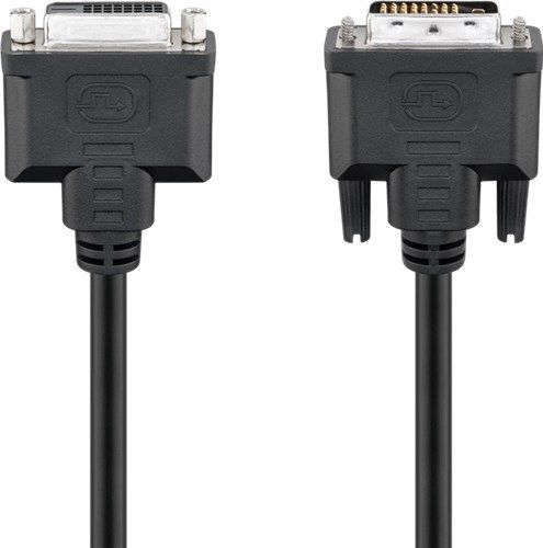 Goobay 50855 DVI-D Full HD-Verlängerungskabel Dual Link, vernickelt VPE Bulk Mindestbestellmenge 1