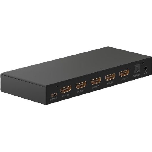 Goobay 58490 HDMI™-Umschaltbox 4 auf 1 mit Audio-Ausgang VPE Bulk Mindestbestellmenge 1