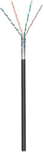 Goobay 57295 CAT 5e Outdoor Netzwerkkabel, F/UTP, schwarz VPE Cable spool-drum Mindestbestellmenge 1