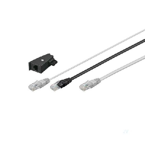 Goobay 95286 DSL-Y-Verteiler/-Adapter (RJ45/TAE) Kabelset VPE Bulk Mindestbestellmenge 1