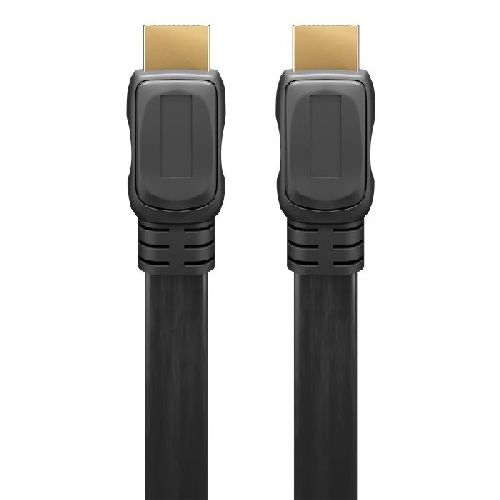Goobay 61280 High-Speed-HDMI™-Flachkabel mit Ethernet VPE Cable Tag Mindestbestellmenge 1