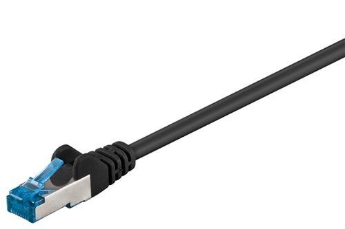 Goobay 93706 CAT 6A Patchkabel, S/FTP (PiMF), schwarz VPE Bulk Mindestbestellmenge 1