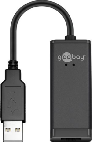 Goobay 38527 USB 2.0 Fast Ethernet Netzwerkkonverter, schwarz