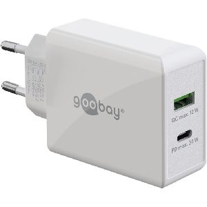 Goobay 61674 USB-C™ PD Dual-Schnellladegerät (30 W) weiß