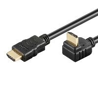 Goobay 61263 Series 2.0 High-Speed-HDMI™-270°-Kabel mit Ethernet, 0.5 m, Schwarz - HDMI™-Stecker (Ty