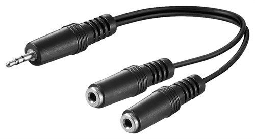 Goobay 50465 Audio Y-Kabeladapter 3,5mm (mono) VPE Cable Tag Mindestbestellmenge 1
