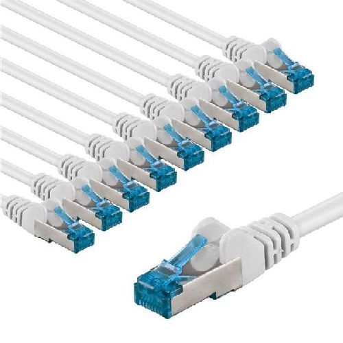 Goobay 69362 CAT 6A Patchkabel, S/FTP (PiMF), 5 m, , 10er-Set VPE Bulk Mindestbestellmenge 1