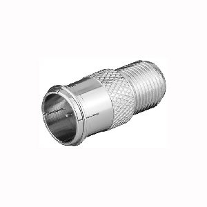 Goobay 11370 F-Adapter: F-Stecker (Quick) > F-Buchse Anschluss, Gehäusematerial: Zink