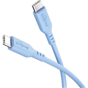 Goobay 77741 USB-C™-Silikonkabel, 1,5 m, blau VPE Sleeve Mindestbestellmenge 1