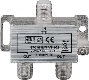 Goobay 67019 BK-Verteiler, 2-fach Ausgang, Anzahl: 2 x out VPE Bulk Mindestbestellmenge 1