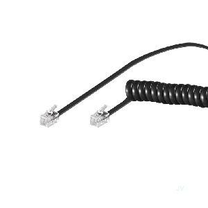 Goobay 68002 Telefonhörer-Spiralkabel Kabellänge: 4 m