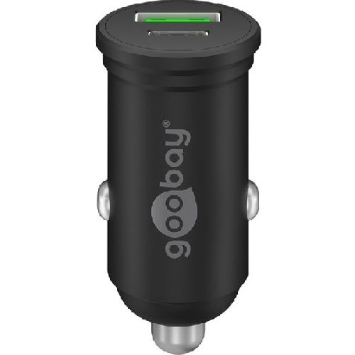 Goobay 61739 Dual-USB Auto-Schnellladegerät USB-C™ PD (Power Delivery) (45 W) VPE Retail Polybag Mindestbestellmenge 1