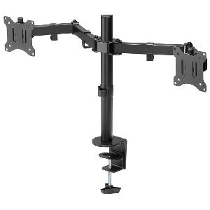Goobay 58529 Doppel-Monitorhalterung Flex, schwarz, :