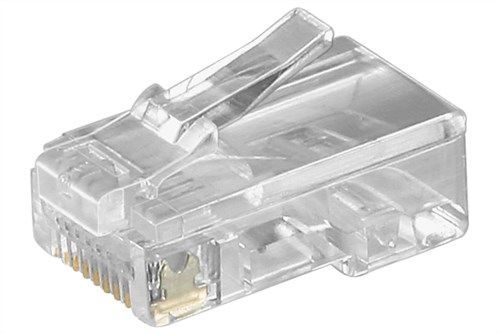 Goobay 50252 RJ45-Westernstecker für Flachkabel, 8 polig VPE Bulk Mindestbestellmenge 10