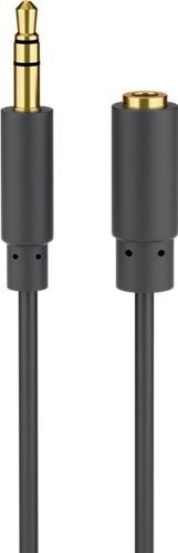 Goobay 97111 Kopfhörer- und Audio- Verlängerungskabel AUX, 3,5 mm 3-pol, slim Kabellänge: 0.5 m