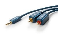 Clicktronic 70471 3,5-mm-AUX-auf-Cinch-Adapterkabel, stereo, 10 m - Premium-Kabel | 1x 3,5-mm-Klinke