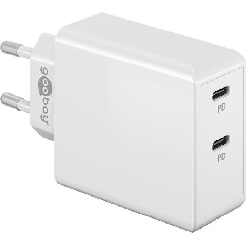 Goobay 61758 USB-C™ PD Dual-Schnellladegerät (36 W) weiß VPE Retail Polybag Mindestbestellmenge 1