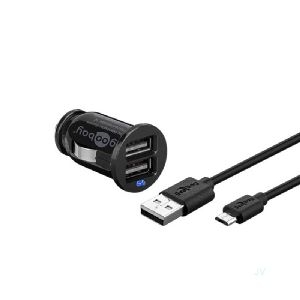 Goobay 71692 Micro USB Auto-Ladeset (12 W) VPE Retail Polybag Mindestbestellmenge 1