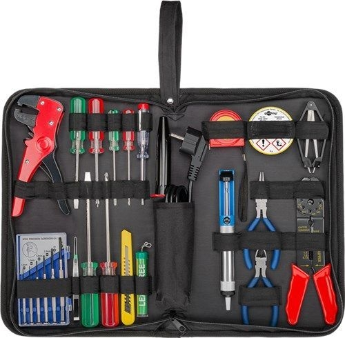 Goobay 45243 Lötset und Werkzeugset in praktischer Tasche, 20-tlg. VPE Retail Box Mindestbestellmenge 1