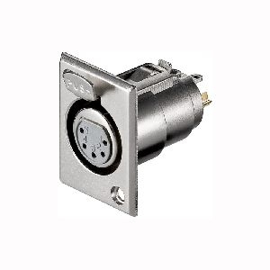 Goobay 11971 Mikrofon-Einbaubuchse, XLR-Buchse (5-Pin) VPE Bulk Mindestbestellmenge 1