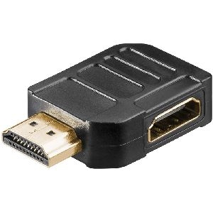 Goobay 65750 HDMI™-Winkeladapter 270° horizontal, 8K @ 60 Hz, vergoldet Farbversion: schwarz