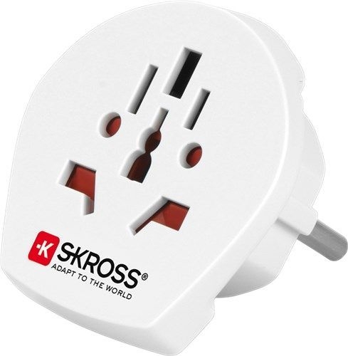 Skross 39769 Länderadapter Welt auf Europa VPE Retail Box Mindestbestellmenge 1