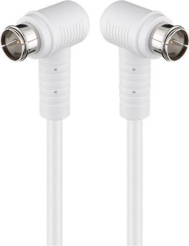 Goobay 67341 Gewinkeltes SAT-Antennenkabel (80 dB), doppelt geschirmt VPE Bulk Mindestbestellmenge 1