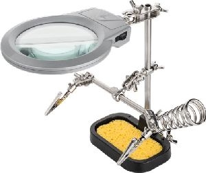 Goobay 51226 Löthilfe mit Lupe - dritte Hand VPE Retail Box Mindestbestellmenge 1