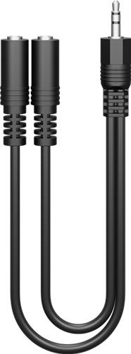 Goobay 50464 Audio Y-Adapterkabel (3,5 mm stereo) Kabellänge: 0.2 m VPE Cable Tag Mindestbestellmenge 1